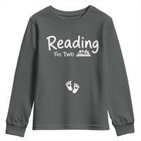 Pregnancy Announcement For Book Lovers Youth Sweatshirt Reading For Two