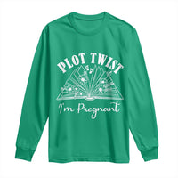 Pregnancy Announcement For Book Lovers Long Sleeve Shirt Plot Twist I Am Pregnant
