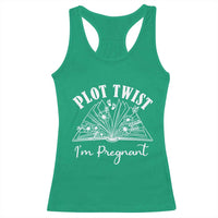 Pregnancy Announcement For Book Lovers Racerback Tank Top Plot Twist I Am Pregnant