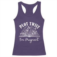 Pregnancy Announcement For Book Lovers Racerback Tank Top Plot Twist I Am Pregnant
