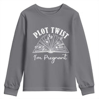 Pregnancy Announcement For Book Lovers Youth Sweatshirt Plot Twist I Am Pregnant