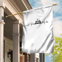 Bookaholic Heartbeat Graphic Garden Flag Vintage Reader Lifeline Gift