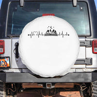 Bookaholic Heartbeat Graphic Spare Tire Cover Vintage Reader Lifeline Gift