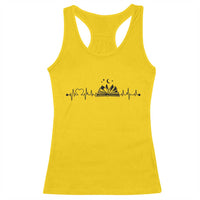 Bookaholic Heartbeat Graphic Racerback Tank Top Vintage Reader Lifeline Gift