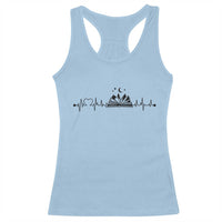 Bookaholic Heartbeat Graphic Racerback Tank Top Vintage Reader Lifeline Gift