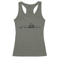 Bookaholic Heartbeat Graphic Racerback Tank Top Vintage Reader Lifeline Gift