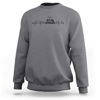 Bookaholic Heartbeat Graphic Sweatshirt Vintage Reader Lifeline Gift
