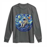 Starry Night Space Bookworm Long Sleeve Shirt Funny Astronaut Reader Gift