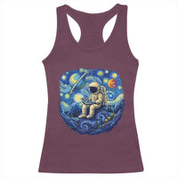 Starry Night Space Bookworm Racerback Tank Top Funny Astronaut Reader Gift