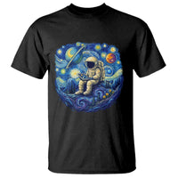 Starry Night Space Bookworm T Shirt Funny Astronaut Reader Gift