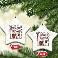 Tired Moms Book Club Ceramic Ornament Funny Coffee And Books Mom Gift