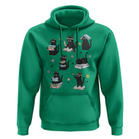 Bookish Black Cat Hoodie Funny Librarian Cat Lover Gift