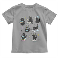 Bookish Black Cat Toddler T Shirt Funny Librarian Cat Lover Gift