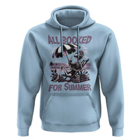 Funny Skeleton Reading At The Beach Hoodie All Booked For Summer