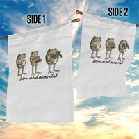 Introverted Moms Club Frog Graphic Garden Flag Funny Mothers Day Gift