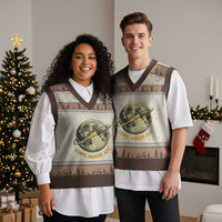 Copy Moon Joy Space Lover Lunar Mission V-Neck Knit Sweater Vest Astronaut Sci Fi Graphic
