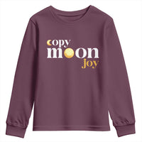 Copy Moon Joy Statement Full Moon Youth Sweatshirt Space Exploration Lunar Journey 2026