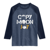Lunar Mission Astronaut Space Lover Raglan Shirt Copy Moon Joy Sci Fi Graphic