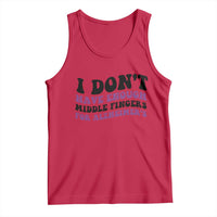 I Dont Have Enough Middle Fingers For Alzheimers Tank Top Groovy Purple Retro