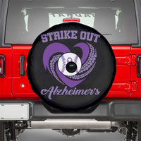 Strike Out Alzheimers Spare Tire Cover Purple Ribbon Baseball Hope Support