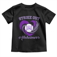 Strike Out Alzheimers Toddler T Shirt Purple Ribbon Baseball Hope Support