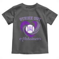 Strike Out Alzheimers Toddler T Shirt Purple Ribbon Baseball Hope Support