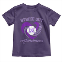 Strike Out Alzheimers Toddler T Shirt Purple Ribbon Baseball Hope Support