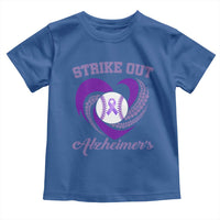 Strike Out Alzheimers Toddler T Shirt Purple Ribbon Baseball Hope Support