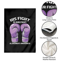Purple Boxing Gloves Alzheimers Support Garden Flag His Fight Our Fight