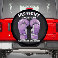 Purple Boxing Gloves Alzheimers Support Spare Tire Cover His Fight Our Fight