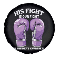 Purple Boxing Gloves Alzheimers Support Spare Tire Cover His Fight Our Fight