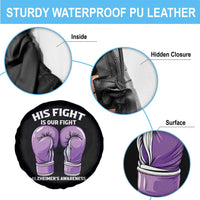 Purple Boxing Gloves Alzheimers Support Spare Tire Cover His Fight Our Fight