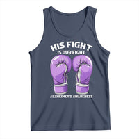 Purple Boxing Gloves Alzheimers Support Tank Top His Fight Our Fight