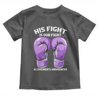Purple Boxing Gloves Alzheimers Support Toddler T Shirt His Fight Our Fight
