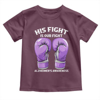 Purple Boxing Gloves Alzheimers Support Toddler T Shirt His Fight Our Fight