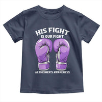Purple Boxing Gloves Alzheimers Support Toddler T Shirt His Fight Our Fight
