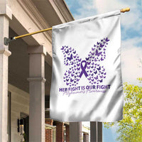 Alzheimers Awareness Butterfly Support Gift Garden Flag Her Fight Our Fight