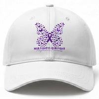Alzheimers Awareness Butterfly Support Gift Baseball Cap Her Fight Our Fight