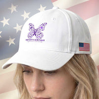 Alzheimers Awareness Butterfly Support Gift Baseball Cap Her Fight Our Fight