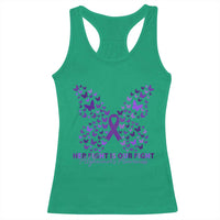 Alzheimers Awareness Butterfly Support Gift Racerback Tank Top Her Fight Our Fight