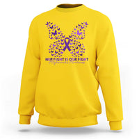 Alzheimers Awareness Butterfly Support Gift Sweatshirt Her Fight Our Fight