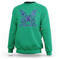 Alzheimers Awareness Butterfly Support Gift Sweatshirt Her Fight Our Fight