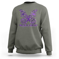 Alzheimers Awareness Butterfly Support Gift Sweatshirt Her Fight Our Fight