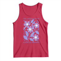 Alzheimers Purple Floral Retro Graphic Tank Top I Will Remember For You