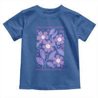 Alzheimers Purple Floral Retro Graphic Toddler T Shirt I Will Remember For You