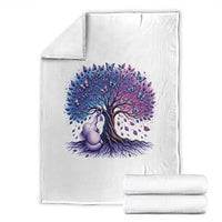 Purple Elephant Butterfly Ribbon Throw Blanket Tree Of Life Alzheimers Support