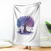 Purple Elephant Butterfly Ribbon Throw Blanket Tree Of Life Alzheimers Support