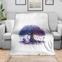 Purple Elephant Butterfly Ribbon Throw Blanket Tree Of Life Alzheimers Support