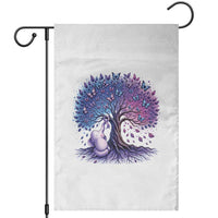 Purple Elephant Butterfly Ribbon Garden Flag Tree Of Life Alzheimers Support