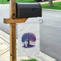 Purple Elephant Butterfly Ribbon Garden Flag Tree Of Life Alzheimers Support